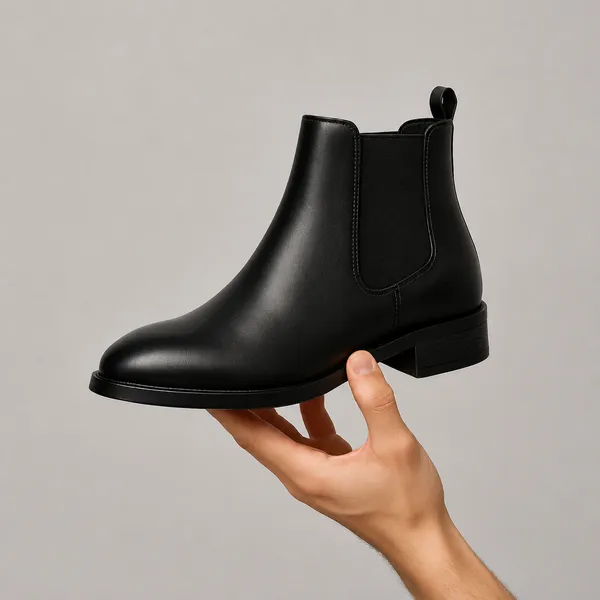 100%_Pure_Leather_Black_Leather_Slip_On_Chelsea_Ankle_Boots_For_Men