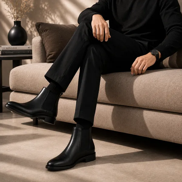 100%_Pure_Leather_Black_Leather_Slip_On_Chelsea_Ankle_Boots_For_Men