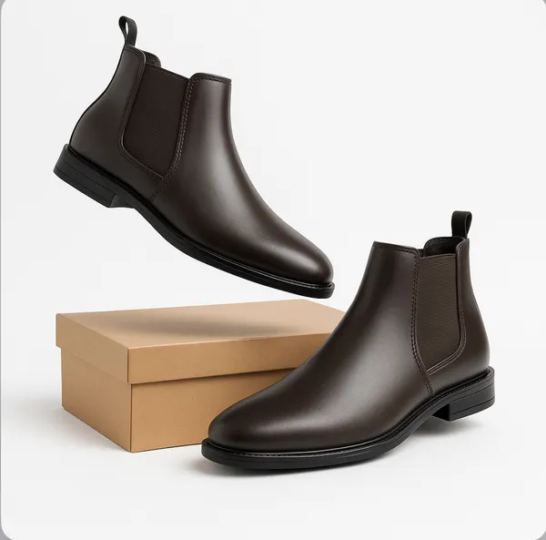 100%_Pure_Leather_Brown_Patent_Derby_And_Leather_Chelsea_Boots_For_Men_Pack_Of_2