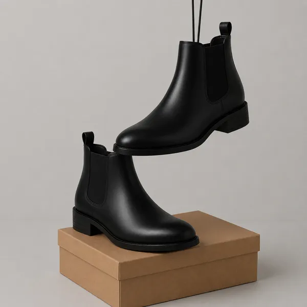 100%_Pure_Leather_BELIEVE_Men's_Black_Premium_Chelsea