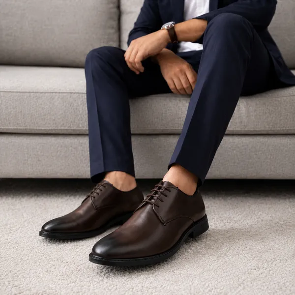 100%_Pure_Leather_BELIEVE_Men's_Brown_Stylish_Derby