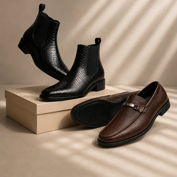 100%_Pure_Leather_Brown_And_Black_Leather_Loafer_And_Chelsea_Shoes_For_Men_Pack_Of_2