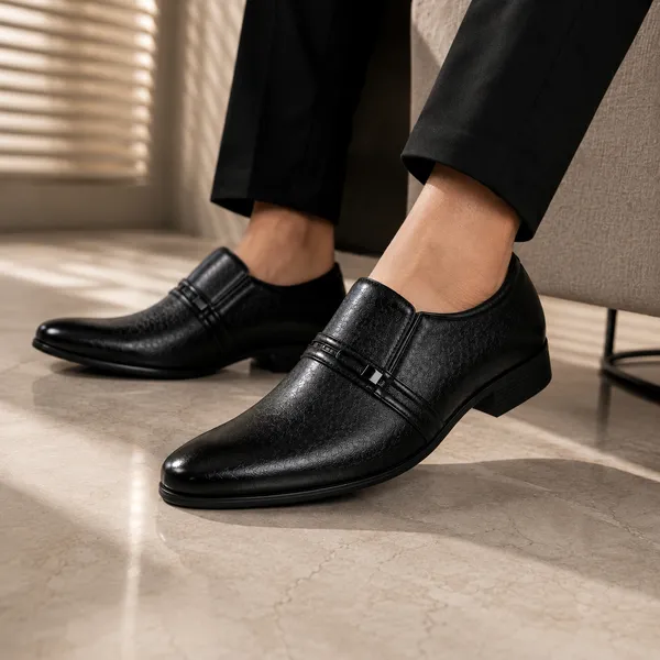 100%_Pure_Leather_Black_Leather_Strap_Slip_On_Formal_Shoes_For_Men
