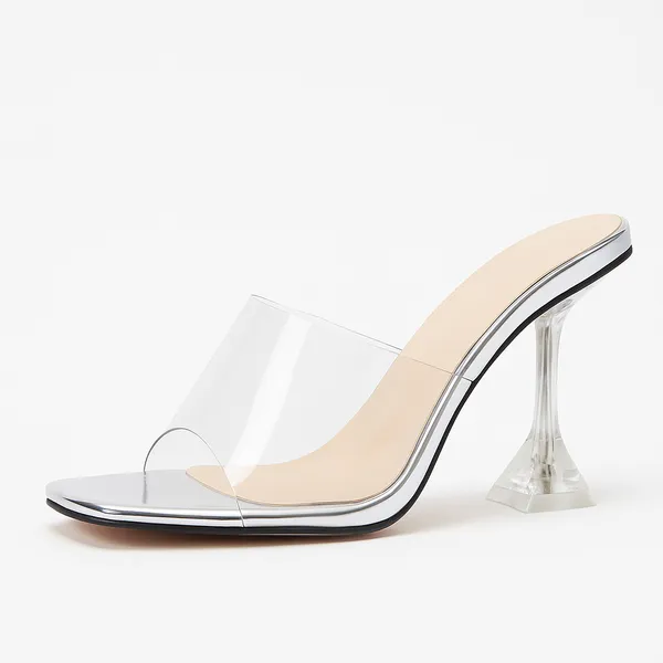 Silver_Slip-On_Sandals_For_Women