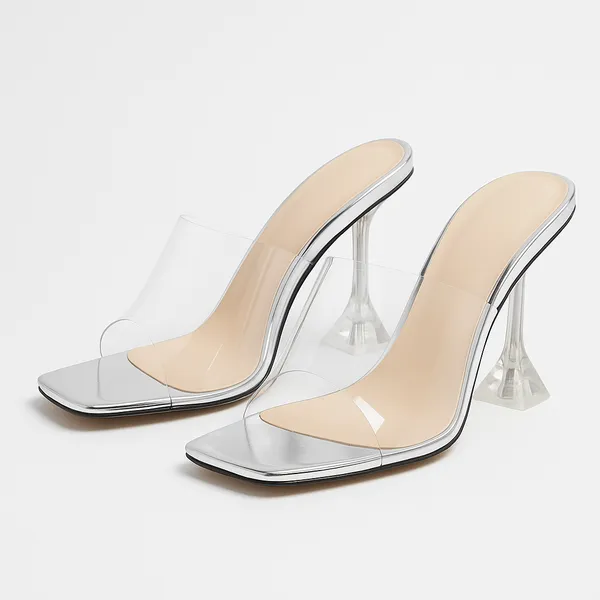 Silver_Slip-On_Sandals_For_Women