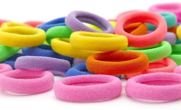 Multicolor_Mini_Hair_Rubber_Bands_Elastic_Cotton_Stretch_Ponytail_Ties_Rubber_Band_(Pack_Of_100)