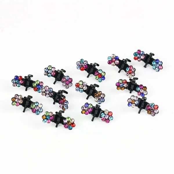 Multicolor_Sukun_Mini_Crystal_Flower_Hair_Claw_Clamp_For_Women_Girls_Bridal_Psc_Hair_Claw_(Pack_Of_12)