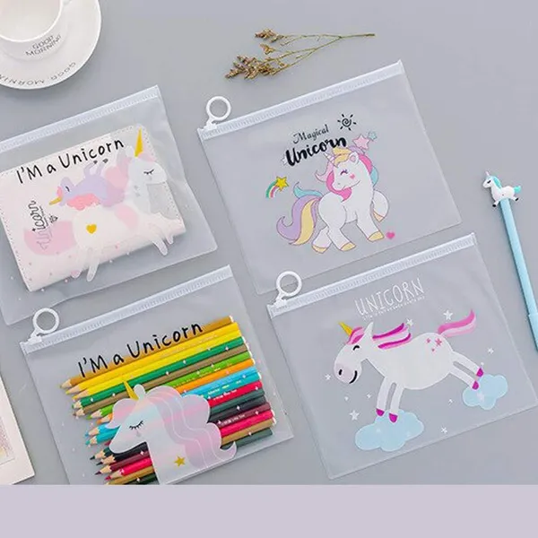 White_Transparent_Stationery_Pouch_Unicorn_Art_Plastic_Pencil_Box_Unicorn_Art_Plastic_Pencil_Boxes_(Pack_Of_20)