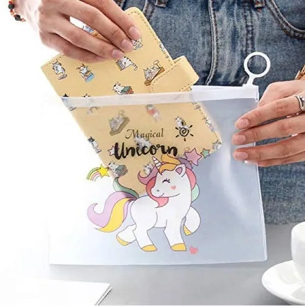 White_Transparent_Stationery_Pouch_Unicorn_Art_Plastic_Pencil_Box_Unicorn_Art_Plastic_Pencil_Boxes_(Pack_Of_20)