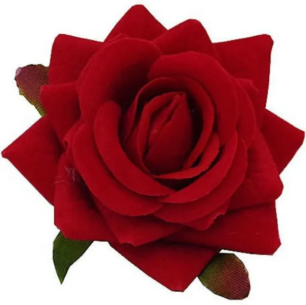 Red_Fabric_Rose_Flower_Hair_Clip_For_Women_Hair_Clip_(Pack_Of_2)