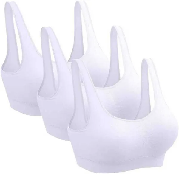 White_Women_Sports_Non_Padded_Bra_(Pack_Of_3)