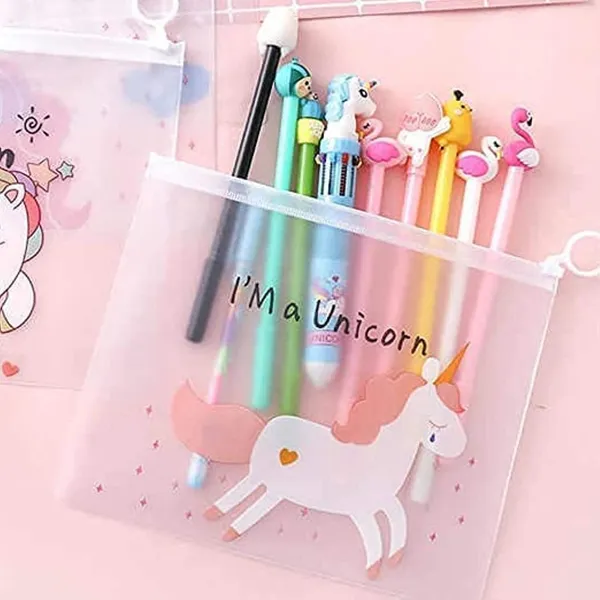 Multicolor_Purpose_Large_Capacity_Zipper_Cute_Pencil_Case_For_School_Supplies_Kids_Teenagers_Unicorn_Art_Plastic_Pencil_Boxes_Art_Plastic_Pencil_Boxes_(Pack_Of_40)