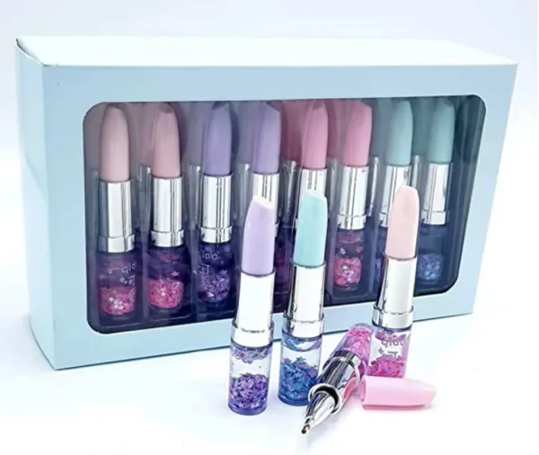 Transparent_Stock_Ipo_True_Love_Glitter_Fluid_Lipstick_Gel_Pen_Ink_Color_(Pack_Of_6)