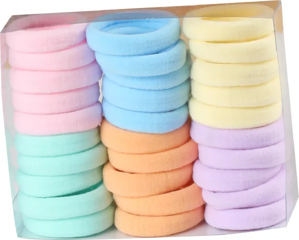 Multicolor_Colourful_Soft_Thick_Seamless_Cotton_Women_Girls_Kids_Hair_Band_(Pack_Of_30)