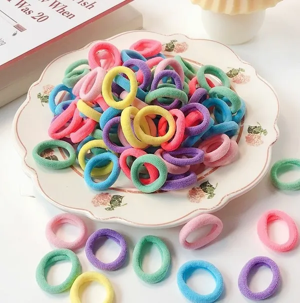 Multicolor_Hair_Rubber_Band_Rubber_Band_(Pack_Of_100)