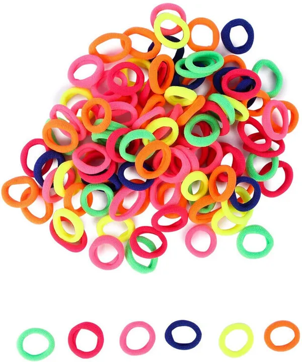 Multicolor_Mini_Hair_Rubber_Band_Rubber_Band_Rubber_Band_For_Kids_Rubber_Band_(Pack_Of_100)