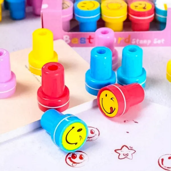 Multicolor_Chama_Emoji_Stamp_With_Smiley_Design_Face_Stamps_Parents_Birthday_Return_Gift_For_Kid_Smiley_Stamp_Design_Emotion_Toys_For_Kids_Mini_(Pack_Of_10)