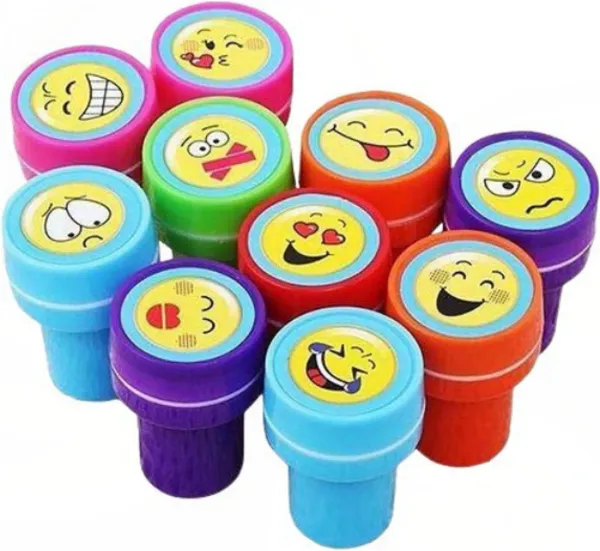 Multicolor_Chama_Emoji_Stamp_With_Smiley_Design_Face_Stamps_Parents_Birthday_Return_Gift_For_Kid_Smiley_Stamp_Design_Emotion_Toys_For_Kids_Mini_(Pack_Of_10)