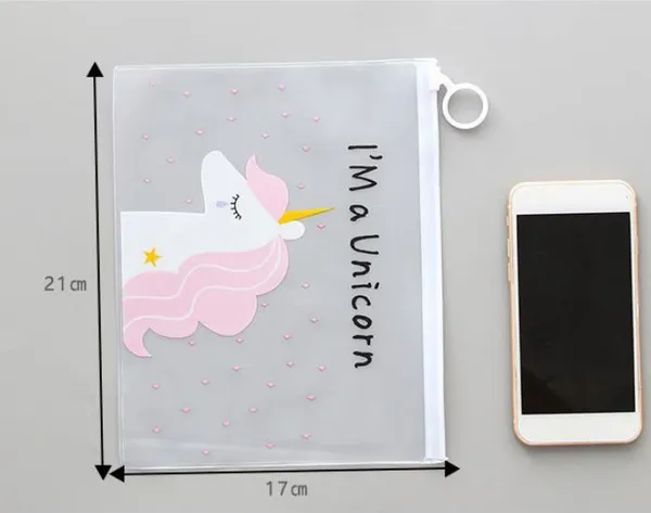 White_Toyvision_Pencil_Case_Office_Student_Pencil_Cases_School_Supplies_Box_Unicorn_Art_Plastic_Pencil_Box