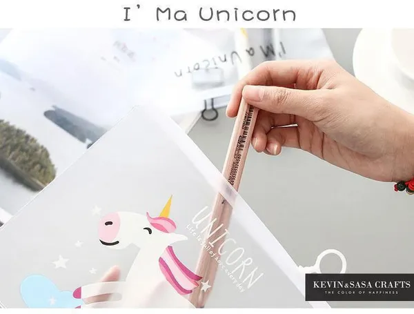 White_Toyvision_Pencil_Case_Office_Student_Pencil_Cases_School_Supplies_Box_Unicorn_Art_Plastic_Pencil_Box