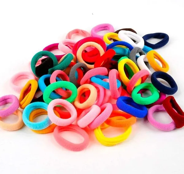 Black_Hair_Accessories_Rubber_Band_Color_Hair_Band_(Pack_Of_24)