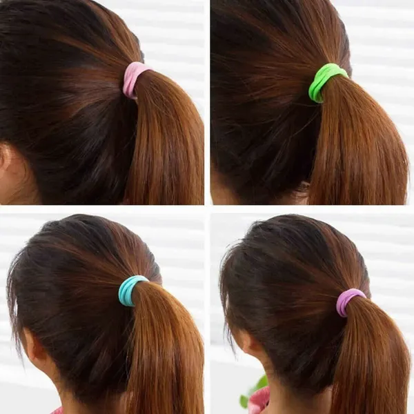Black_Hair_Accessories_Rubber_Band_Color_Hair_Band_(Pack_Of_24)
