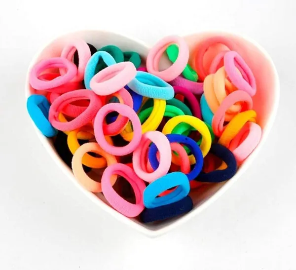 Black_Hair_Accessories_Rubber_Band_Color_Hair_Band_(Pack_Of_24)
