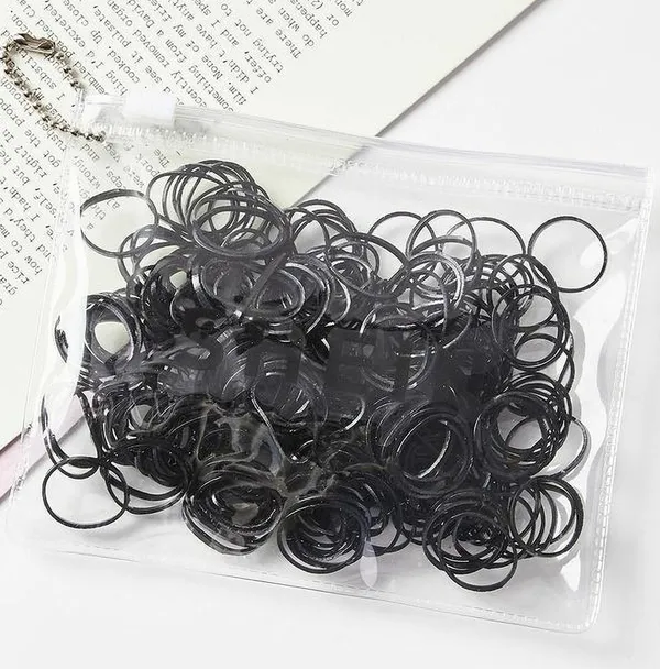Black_Rubber_Band_Thin_Elastic_Hair_Tie_Ponytail_Holder_Rubber_Band_(Pack_Of_200)