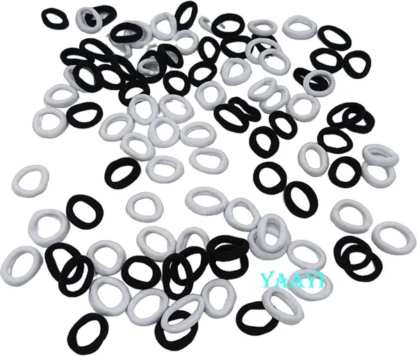 Black_&_White_Cute_Mini_Baby_Girl_Soft_Elastic_Rubber_Band_(Pack_Of_100)