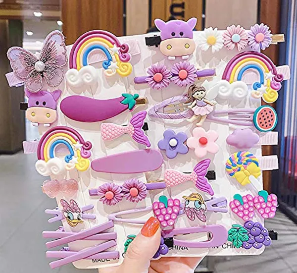 Purple_Unicorn_Ice_Cream_Cartoon_Hair_Clips_Set_Baby_Hairpin_For_Kids_Girls_Toddler_Hair_Accessories_Hair_Accessory_Set_(Pack_Of_14)