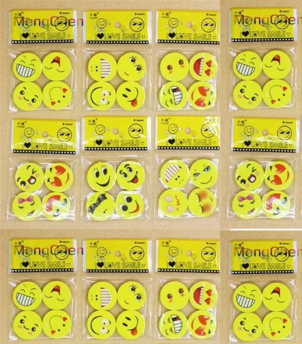 Yellow_Lovely_Happy_Funny_Smiley_Erasers_Rubber_Birthday_Return_Gifts_For_Kids_Erasers_Packets_Non_Toxic_Eraser_(Pack_Of_12)