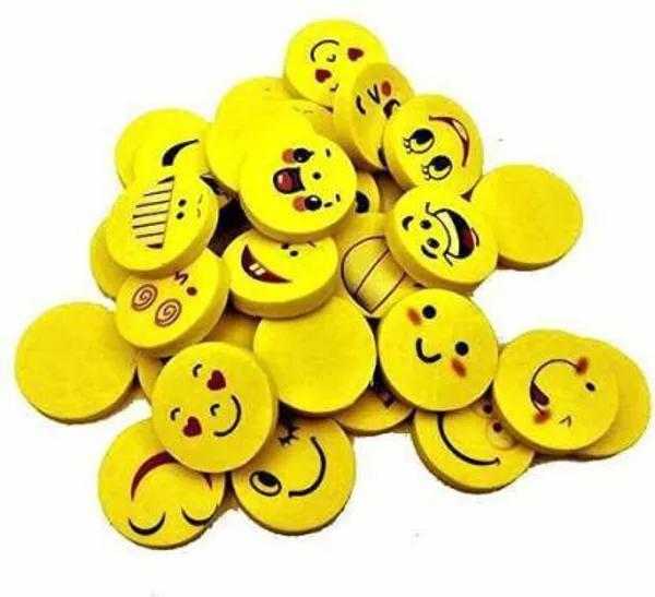 Yellow_Lovely_Happy_Funny_Smiley_Erasers_Rubber_Birthday_Return_Gifts_For_Kids_Erasers_Packets_Non_Toxic_Eraser_Non_Toxic_Eraser_(Pack_Of_20)