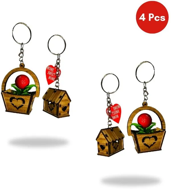 Multicolor_Wood_Keychain_Key_Chain_(Pack_Of_4)