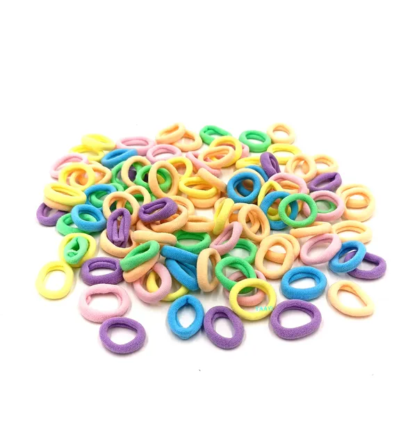 Multicolor_Cute_Mini_Baby_Girl_Soft_Elastic_Light_Rubber_Band_(Pack_Of_100)
