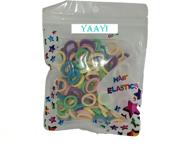 Multicolor_Cute_Mini_Baby_Girl_Soft_Elastic_Light_Rubber_Band_(Pack_Of_100)