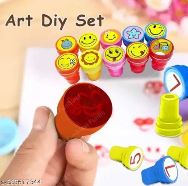 Multicolor_Mysha_Smiley_Face_Emoji_Stamp_For_Kids_Face_Smiley_Stamp_N_A_(Pack_Of_10)