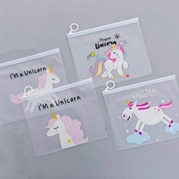 Multicolor_Transparent_Stationery_Pouch_Easy_To_Find_The_Things_You_Needed_Best_For_Birthday_Return_Gift_Unicorn_Art_Plastic_Pencil_Boxes_(Pack_Of_5)