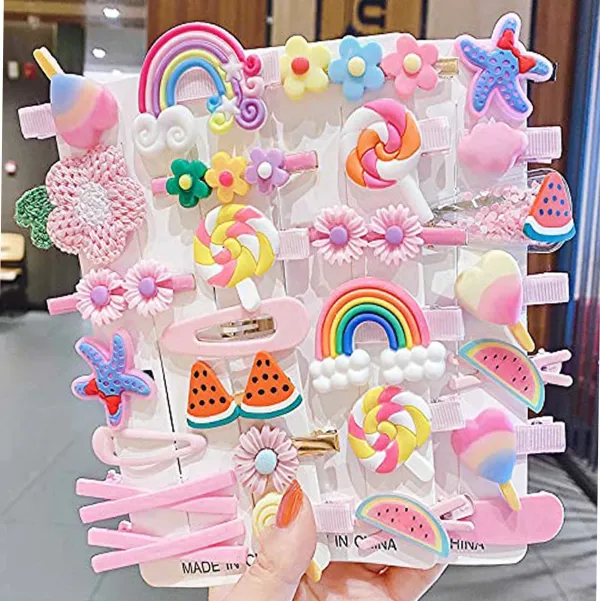 Pink_Unicorn_Ice_Cream_Cartoon_Hair_Clips_Set_Baby_Hairpin_For_Kids_Girls_Toddler_Hair_Accessories_Pc_Pink_Hair_Pin_Pink_(Pack_Of_14)