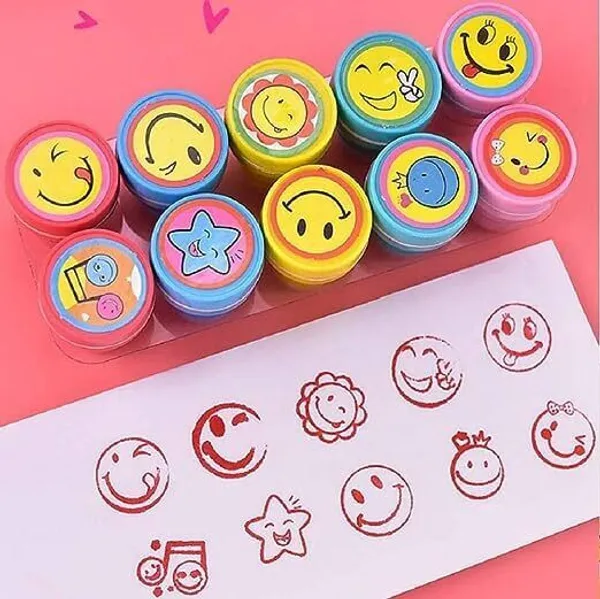 Multicolor_Worm_Rubber_Stamp_Emoji_Inch_(Pack_Of_20)
