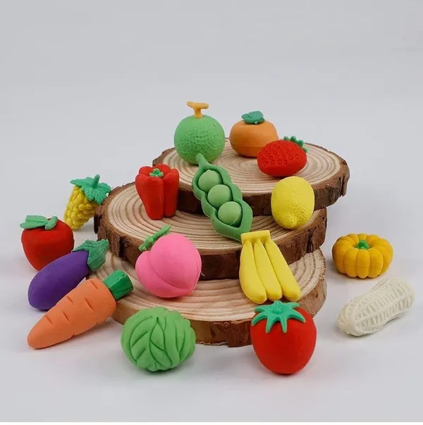 Multicolor_Vegetable_Fruit_Eraser_For_Kids_Packet_Erasers_In_A_Zip_Pouch_Non_Toxic_Eraser_(Pack_Of_6)