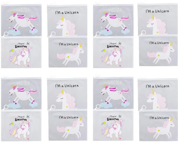 White_Cute_Unicorn_Pouch_Is_Perfect_To_Store_Your_Stationery_Jewellery_Make_Up_Essentials_Toiletries_And_Lots_More_Unicorn_Art_Plastic_Pencil_Boxes_(Pack_Of_24)