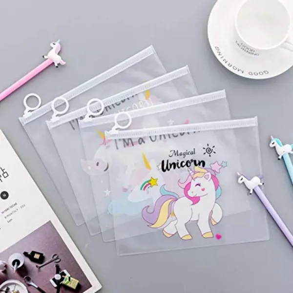 White_Unicorn_Animal_Art_Plastic_Pencil_Box_Pouches_For_School_Stationery_Item_Birthday_Return_Gifts_For_Kids_Unicorn_Art_Plastic_Pencil_Boxes_(Pack_Of_15)