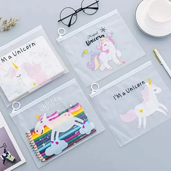White_Unicorn_Animal_Art_Plastic_Pencil_Box_Pouches_For_School_Stationery_Item_Birthday_Return_Gifts_For_Kids_Unicorn_Art_Plastic_Pencil_Boxes_(Pack_Of_15)