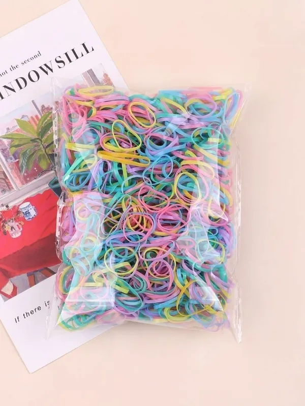 Multicolor_Hair_Rubber_Band_Rubber_Band_(Pack_Of_250)