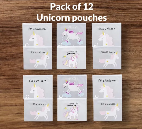 White_Transparent_Stationery_Pouch_Unicorn_Art_Plastic_Pencil_Box_Unicorn_Art_Plastic_Pencil_Boxes_(Pack_Of_12)