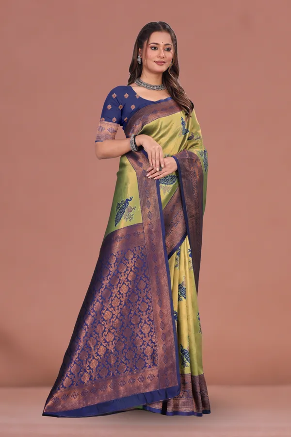 Royal_Green_&_Navy_Blue_Banarasi_Silk_Saree_with_Peacock_Motif_and_Antique_Zari_Weaving_Wedding_&_Festive_Wear