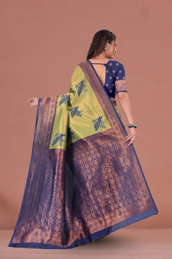 Royal_Green_&_Navy_Blue_Banarasi_Silk_Saree_with_Peacock_Motif_and_Antique_Zari_Weaving_Wedding_&_Festive_Wear