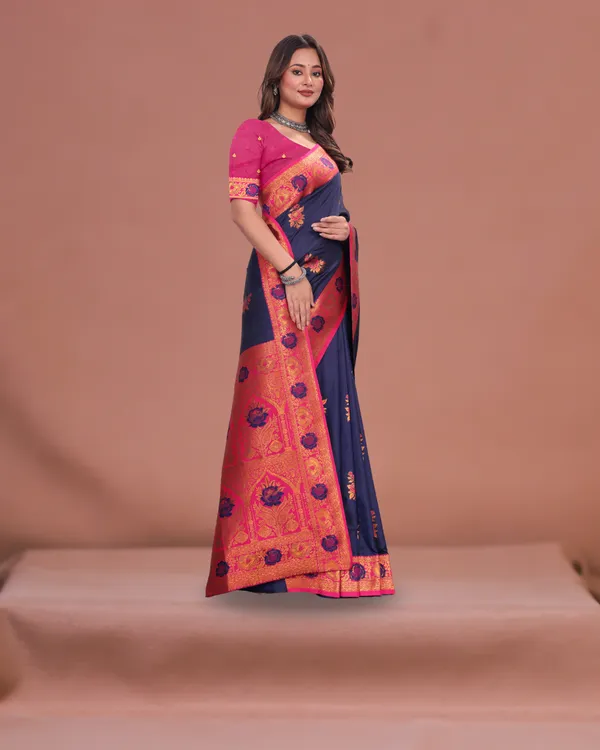 Elegant_Banarasi_Silk_Saree_with_Rich_Pallu_&_Blouse_Piece_Festive_Collection