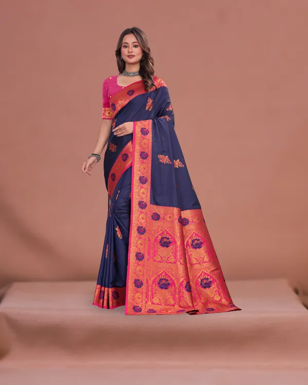 Elegant_Banarasi_Silk_Saree_with_Rich_Pallu_&_Blouse_Piece_Festive_Collection