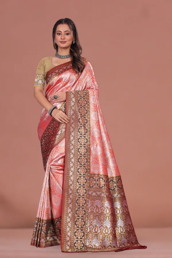 Graceful_Pink_and_Maroon_Banarasi_Silk_Saree_with_Antique_Gold_Zari_Weaving